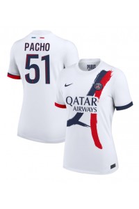 Paris Saint-Germain Willian Pacho #51 Voetbaltruitje Uit tenue Dames 2024-25 Korte Mouw